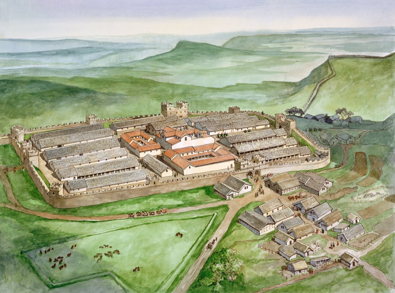 Housesteads Roman Fort, 2. århundre, c1990-2010 av Philip Corke