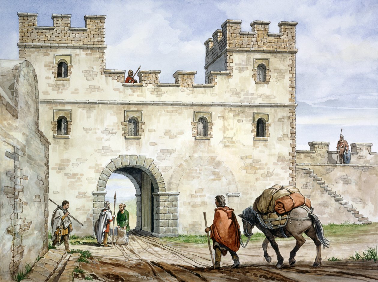 Housesteads Roman Fort, 3. århundre, c1990-2010 av Philip Corke