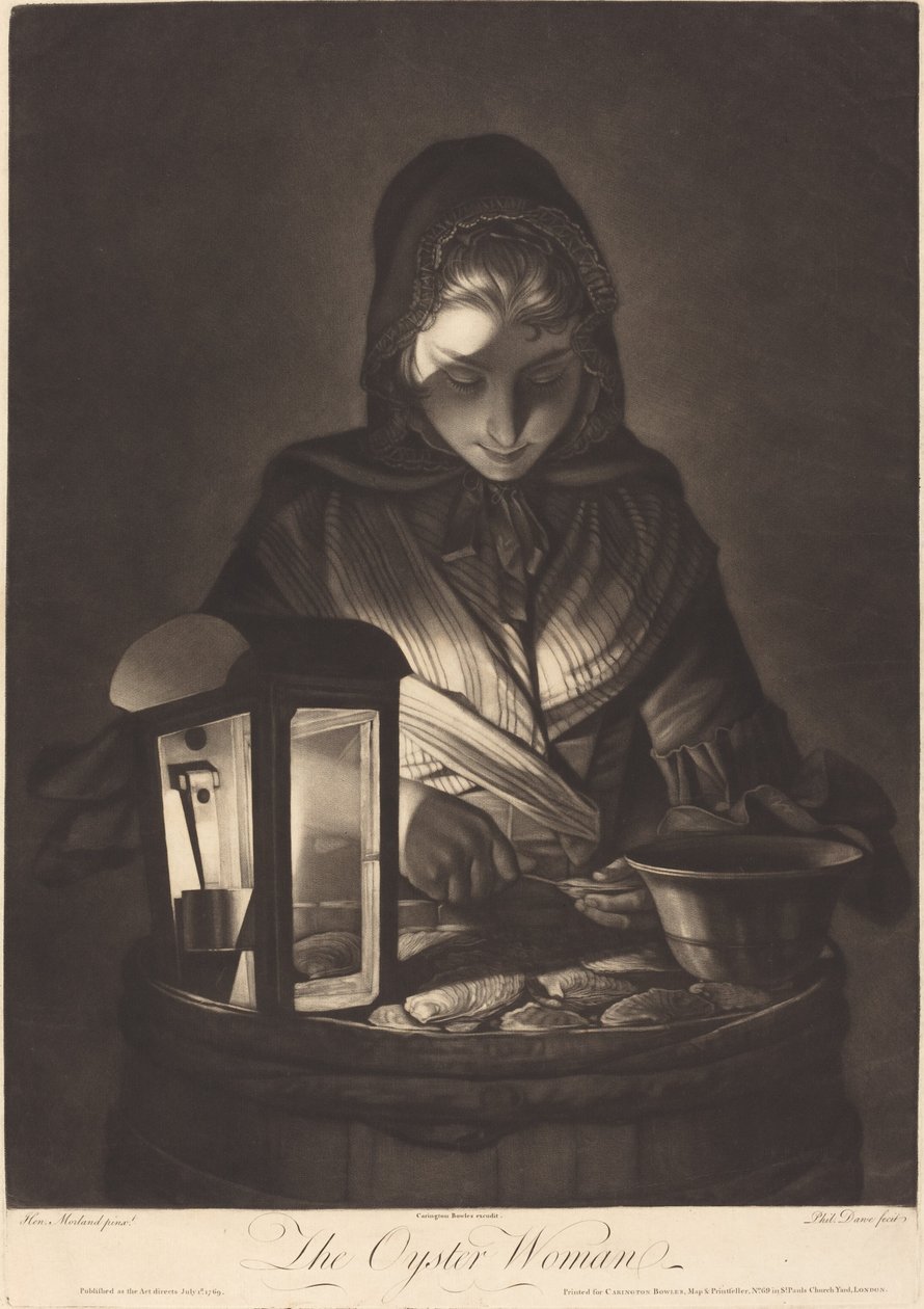 Østerskvinnen av Philip Dawe after Henry Robert Morland