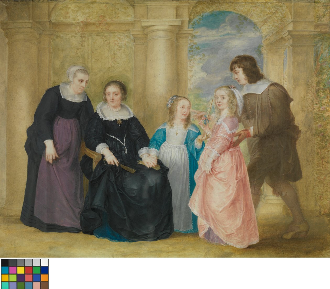 Portrett av en familie av Philip Fruytiers