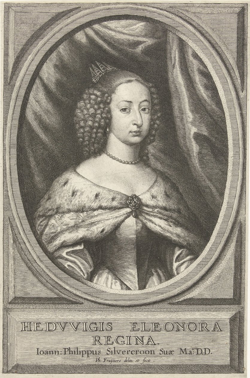 Portrett av Hedwig Eleonora, dronning av Sverige av Philip Fruytiers