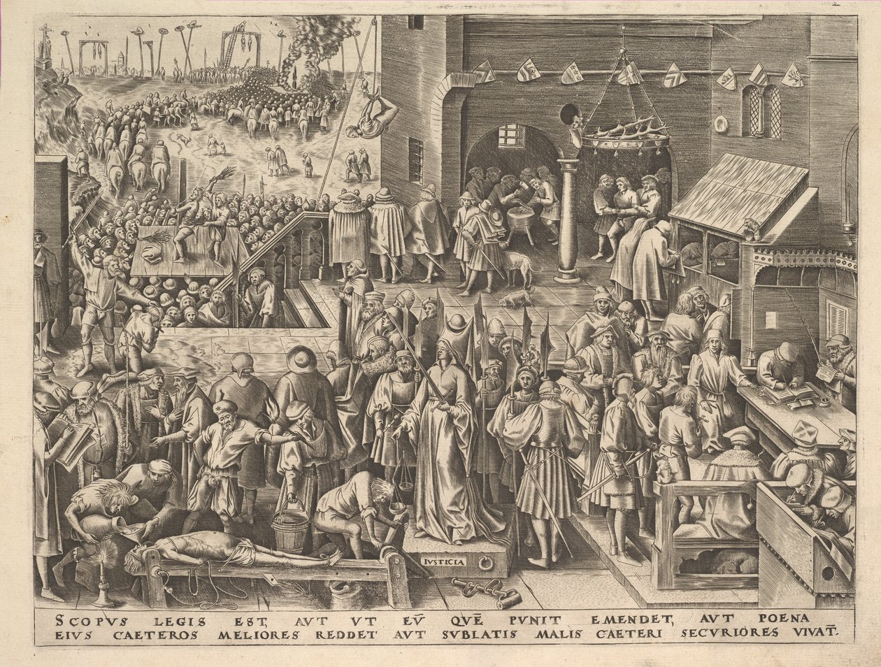 Justice Justicia fra The Virtues, ca. 1559-60. av Philip Galle