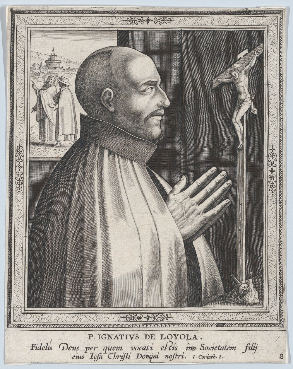St. Ignatius av Loyola, fra serien Male Founders of Religious Orders, før 1610., før 1610 av Philip Galle