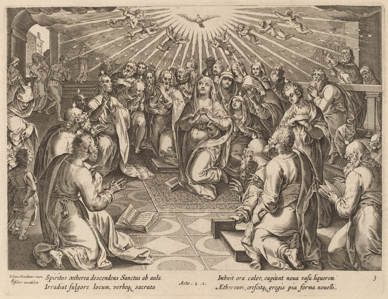 pinse av Philip Galle after Jan van der Straet