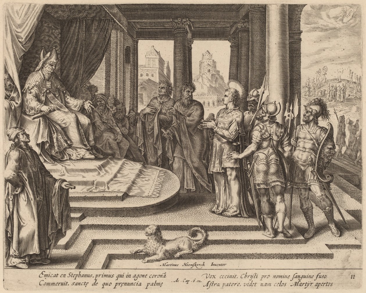 Sankt Stefan for konsilet av Philip Galle after Maerten van Heemskerck