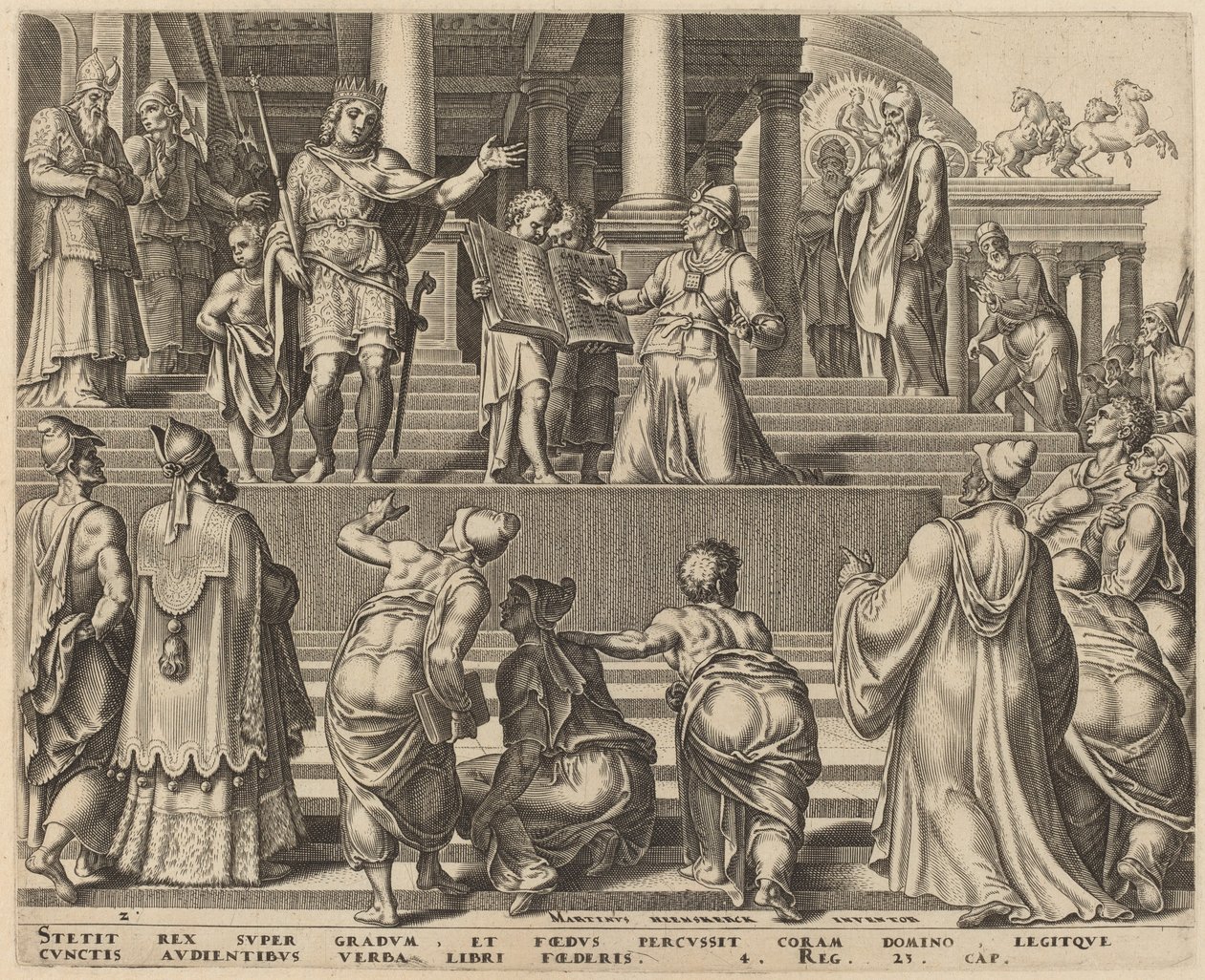 Lovboken Les for folket av Philip Galle, after Maerten van Heemskerck