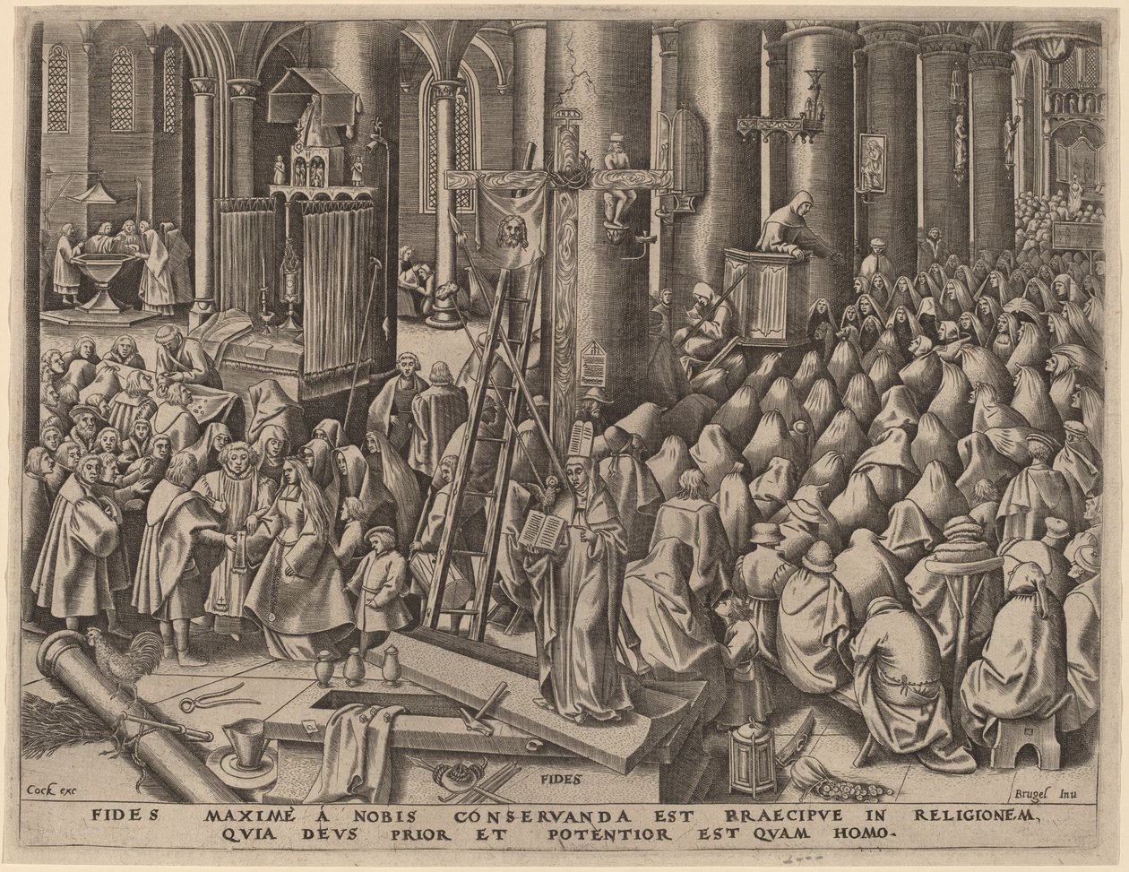 Tro av Philip Galle after Pieter Bruegel the Elder