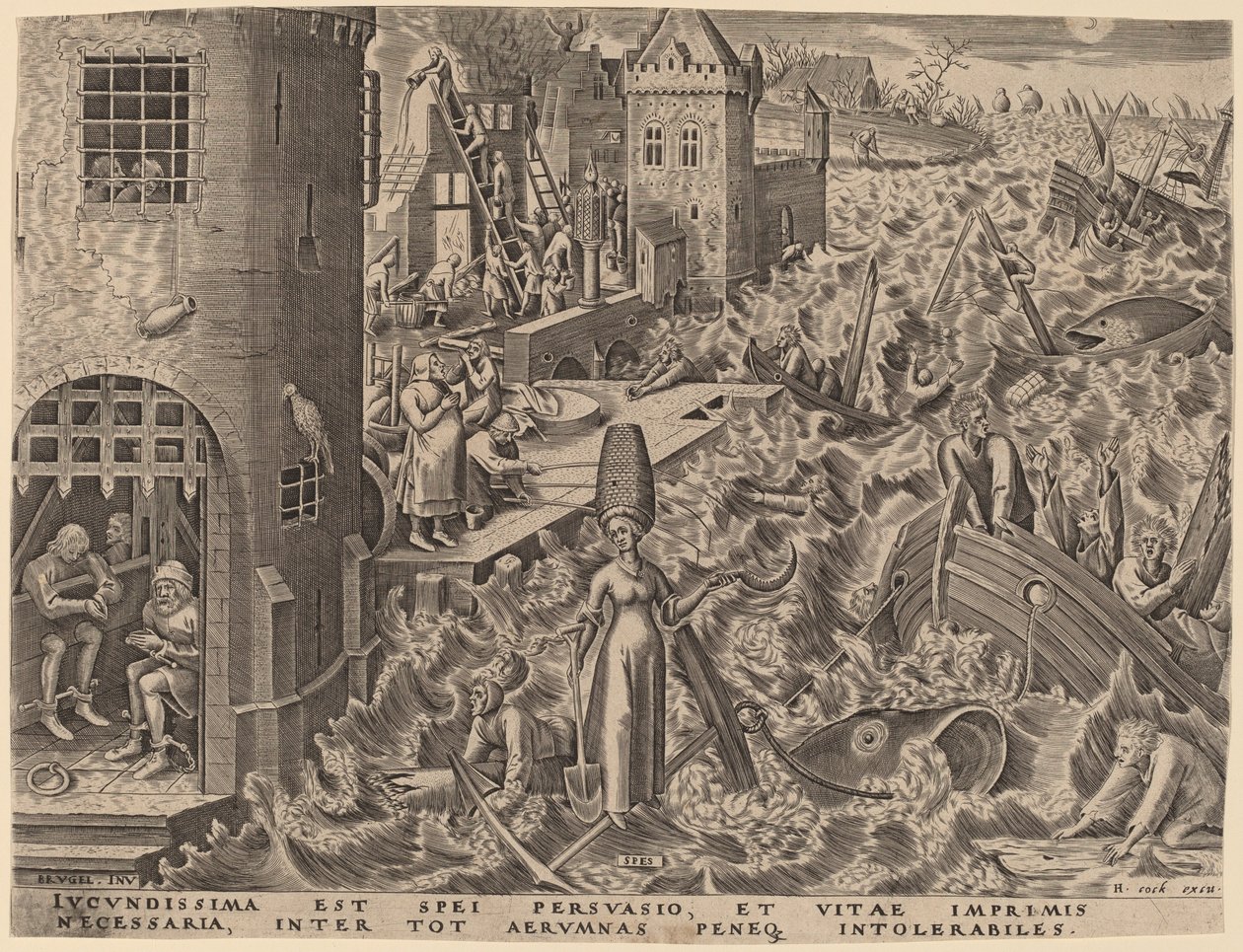 Håp av Philip Galle after Pieter Bruegel the Elder