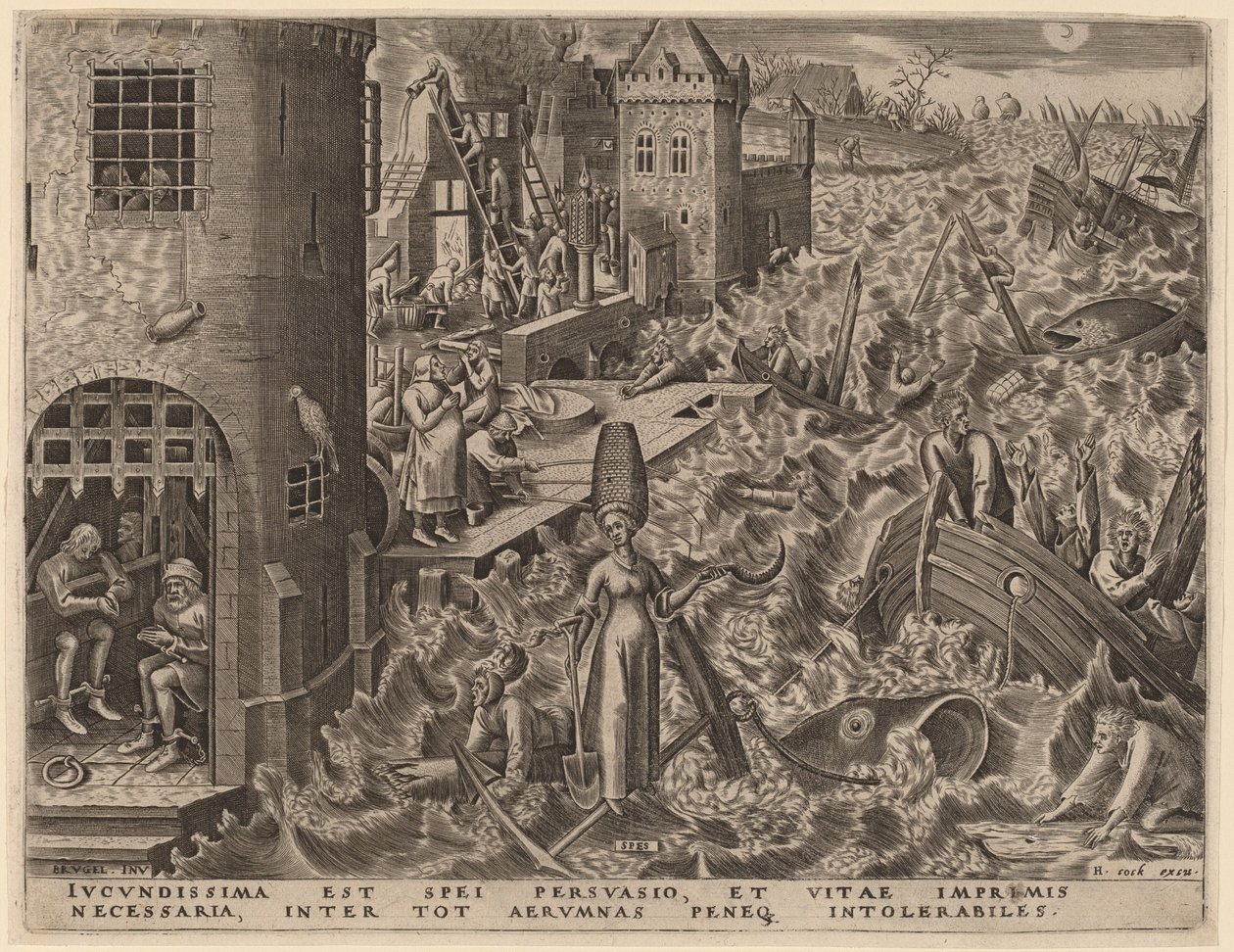 Håp av Philip Galle after Pieter Bruegel the Elder