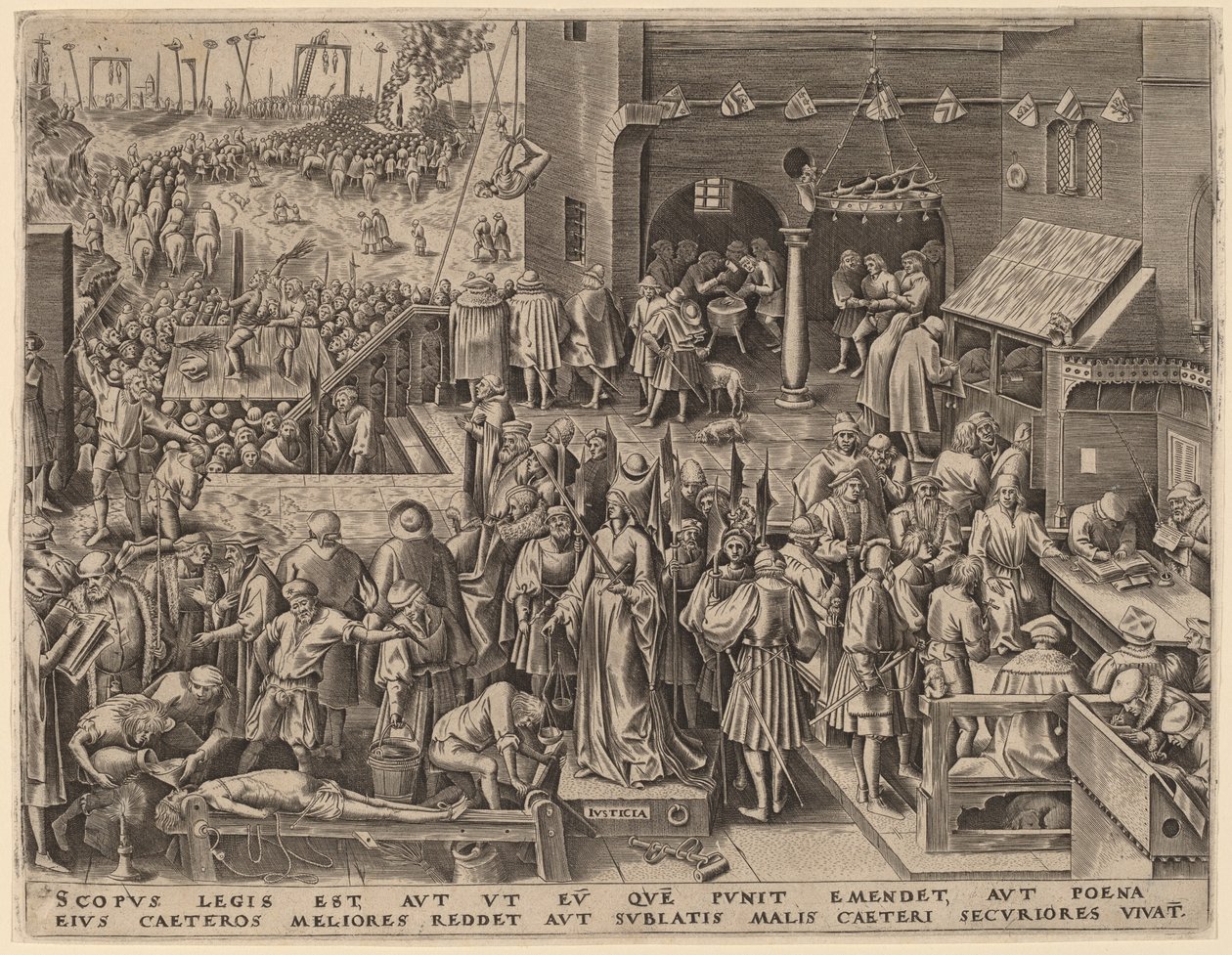 Rettferdighet av Philip Galle after Pieter Bruegel the Elder