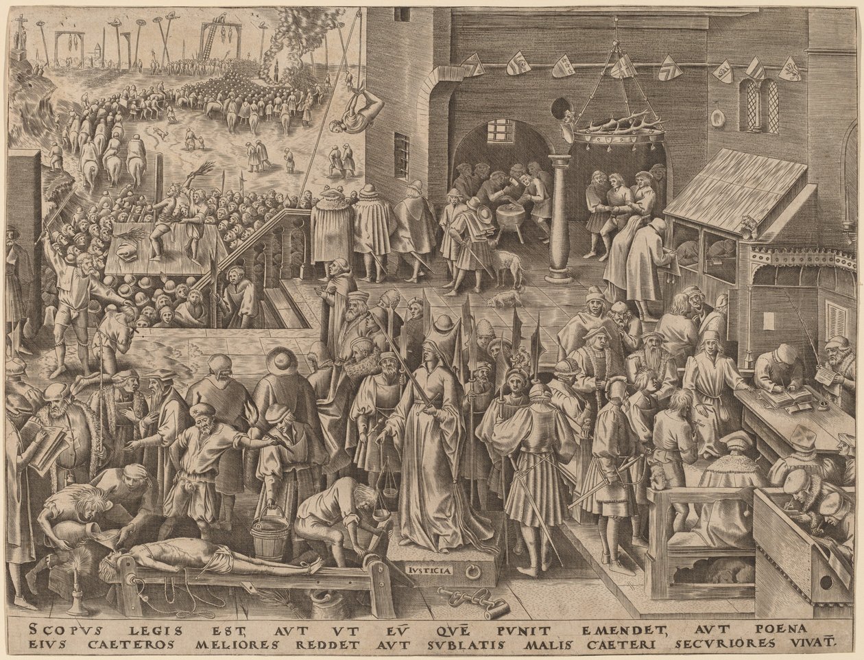 Rettferdighet av Philip Galle after Pieter Bruegel the Elder