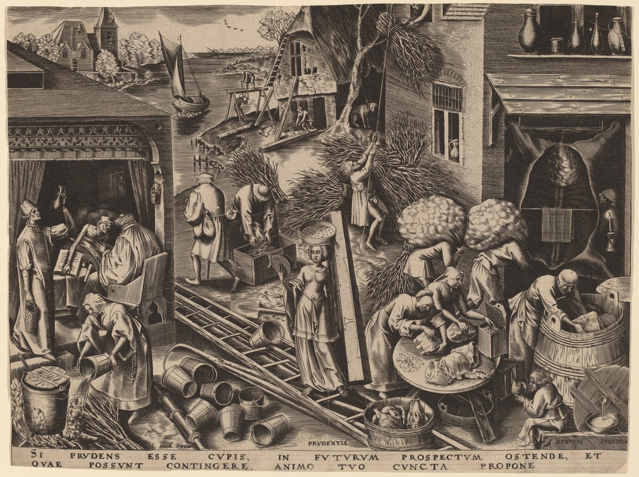 Forsiktighet av Philip Galle after Pieter Bruegel the Elder