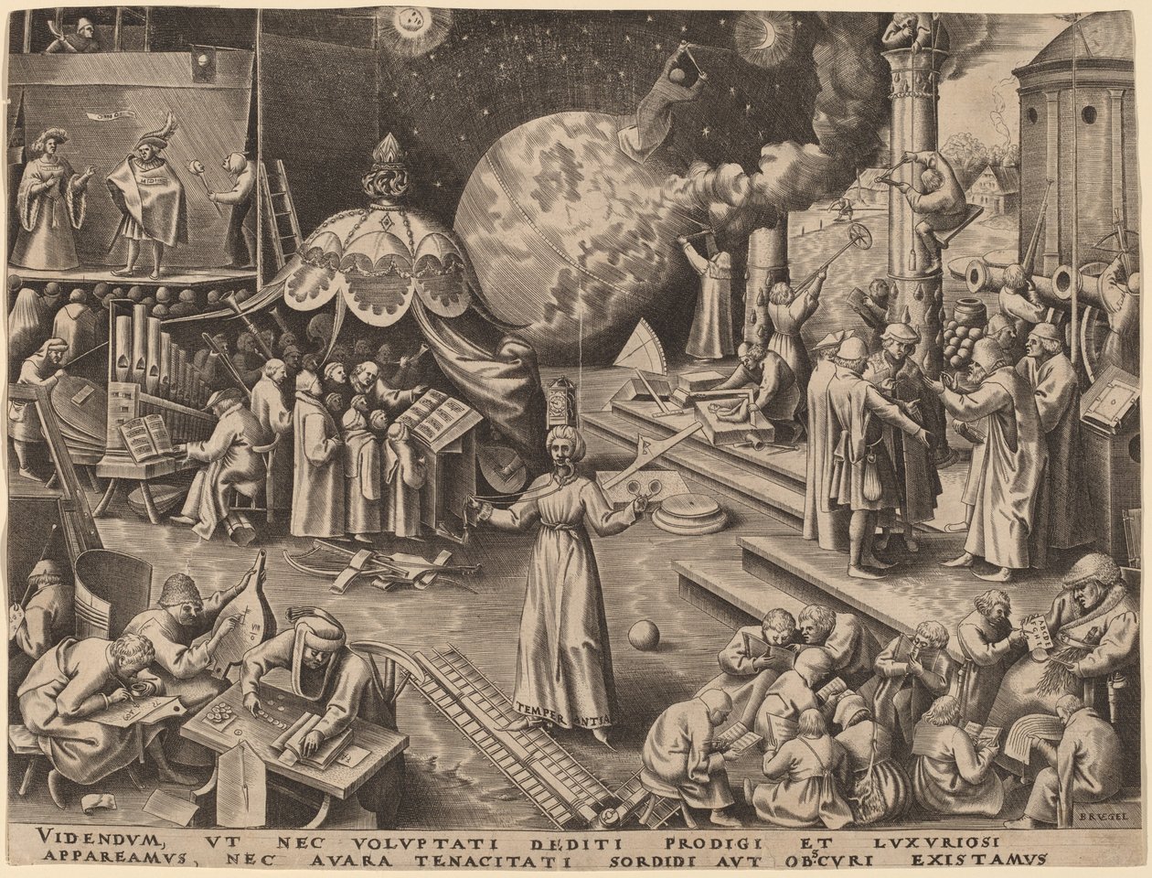 Temperanse av Philip Galle after Pieter Bruegel the Elder