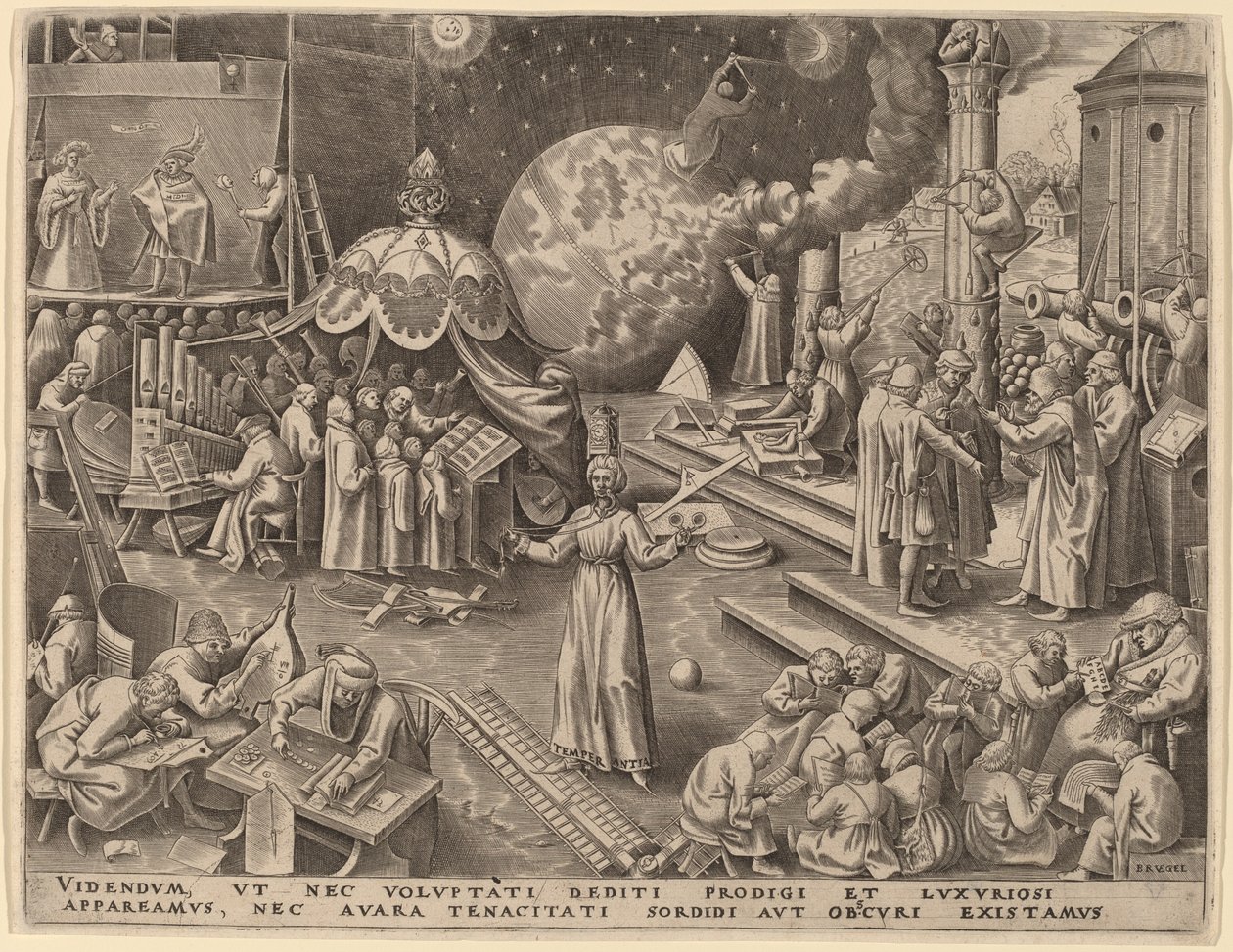 Temperanse av Philip Galle after Pieter Bruegel the Elder
