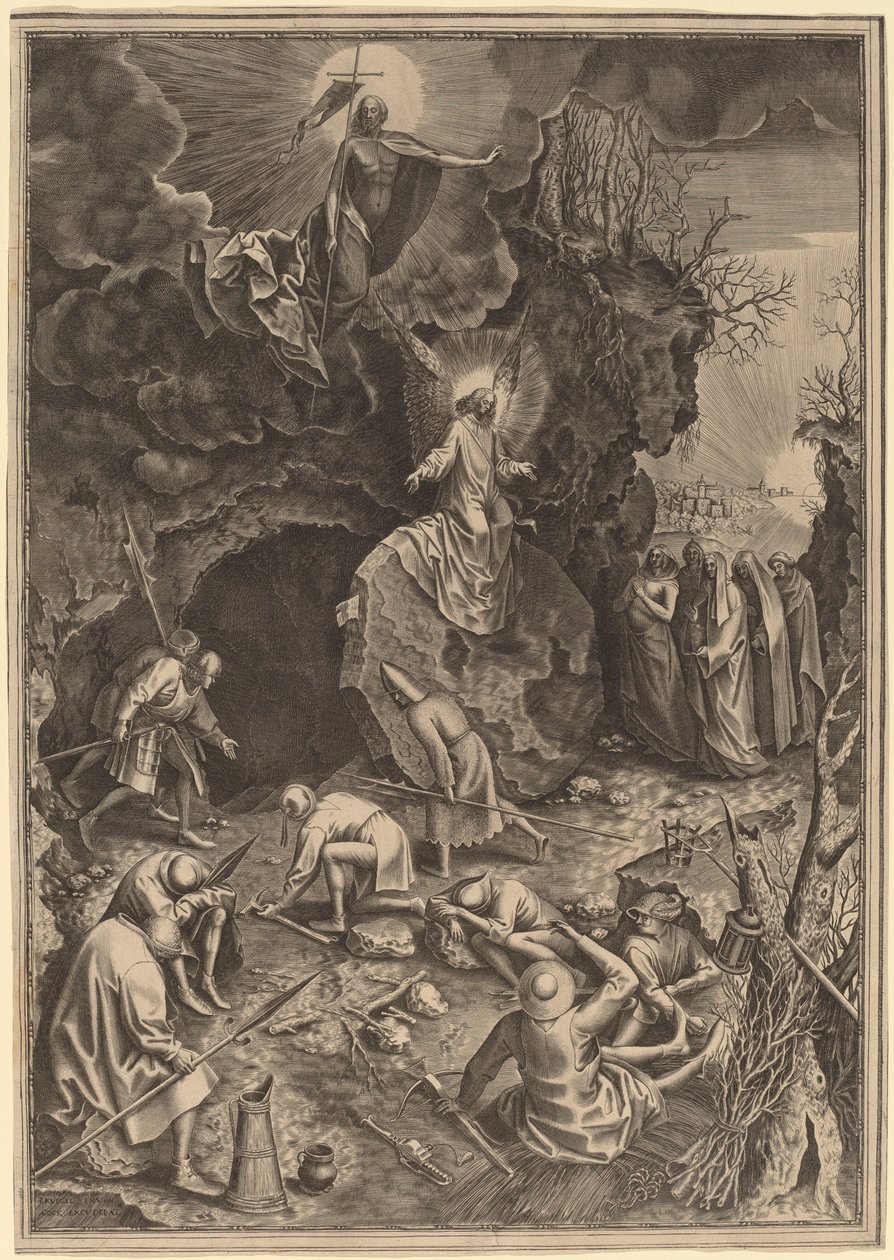 Oppstandelsen av Philip Galle after Pieter Bruegel the Elder