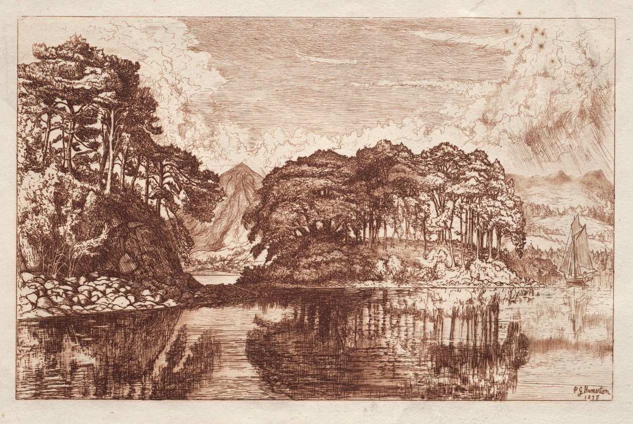 The Lake, 1875. av Philip Gilbert Hamerton