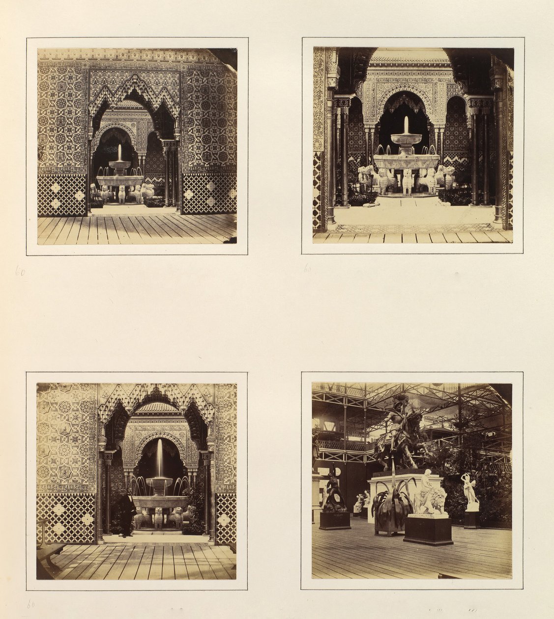 [Alhambra and Court of Lions, View in South Transept], ca. 1859. av Philip Henry Delamotte.