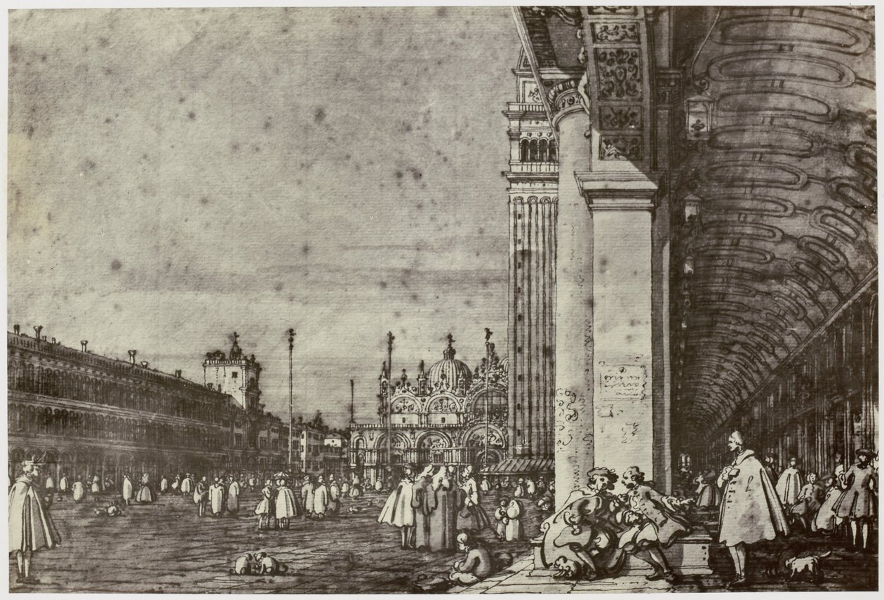 Canaletto, Piazza di San Marco av Philip Henry Delamotte