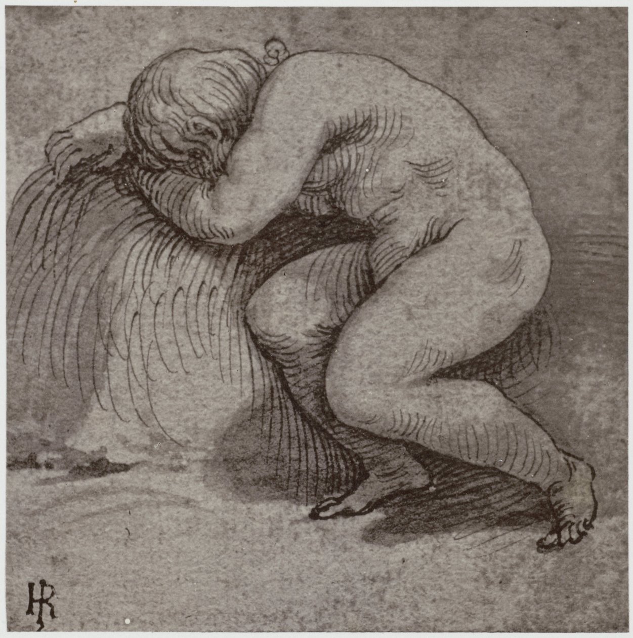 Giulio Romano, et sovende barn av Philip Henry Delamotte