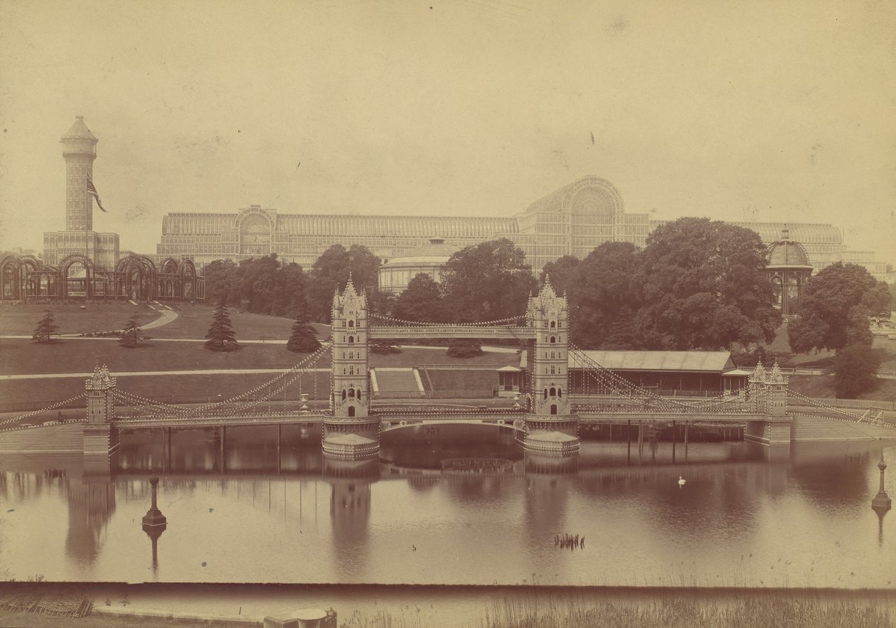 Fremdriften til Crystal Palace i Sydenham, 1854. av Philip Henry Delamotte