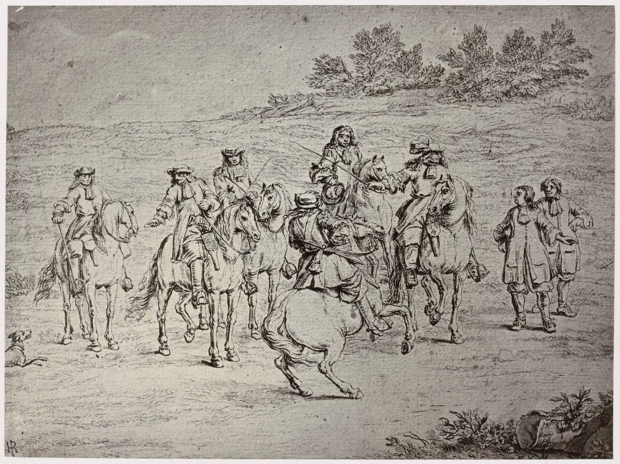 Van der Meulin [?], Louis XIV. og kunstneren av Philip Henry Delamotte