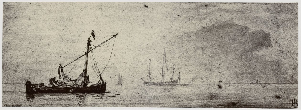 Van der Velde, A Barge av Philip Henry Delamotte