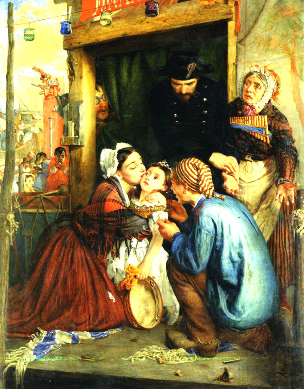 Franske bønder finner sitt stjålne barn, 1859 av Philip Hermogenes Calderon