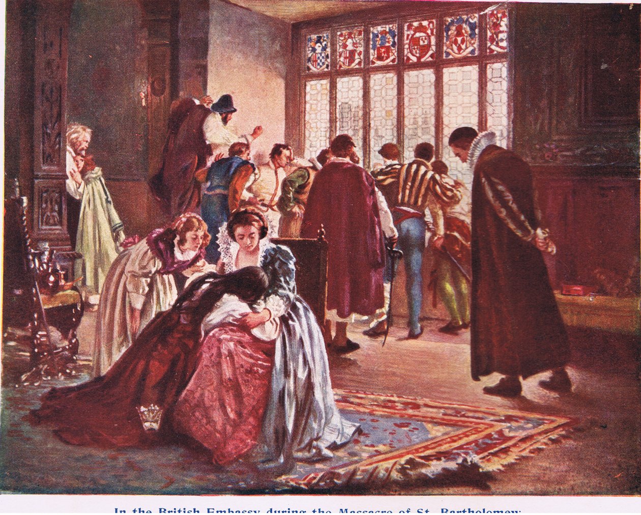 Den britiske ambassaden på dagen for St Bartholomews-massakren av Philip Hermogenes Calderon