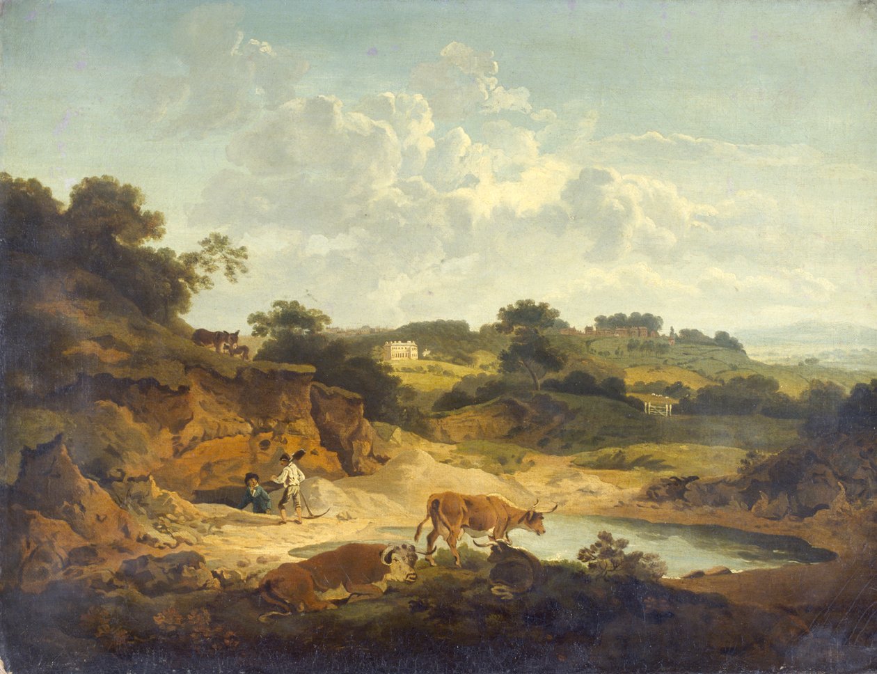 Landskap (olje på lerret) av Philip James de (1740-1812) Loutherbourg