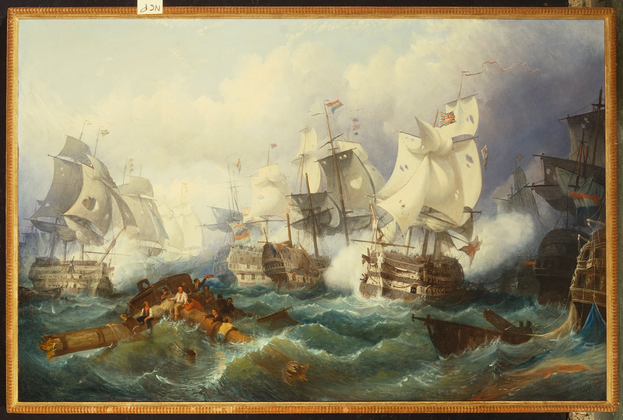 Slaget ved Trafalgar av Philip James de Loutherbourg