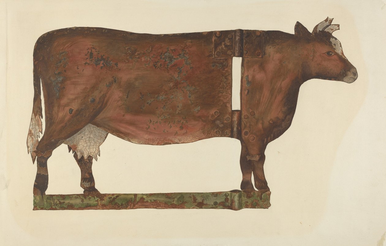 Cow Weather Vane, ca. 1939. av Philip Johnson
