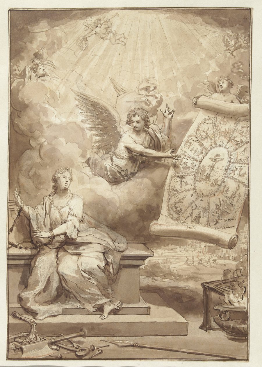 Frontispice-design for Det nye testamente av Philip Tidemann