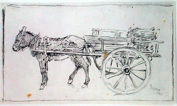 Esel og vogn av Philip William May
