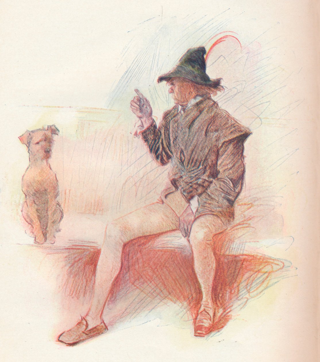 Launce and his Dog, 1903, 1903 av Philip William May
