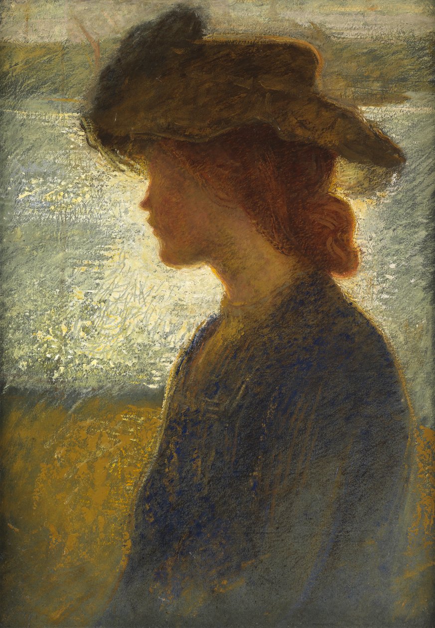 Against the Light, ved elven (olje om bord) av Philip Wilson Steer
