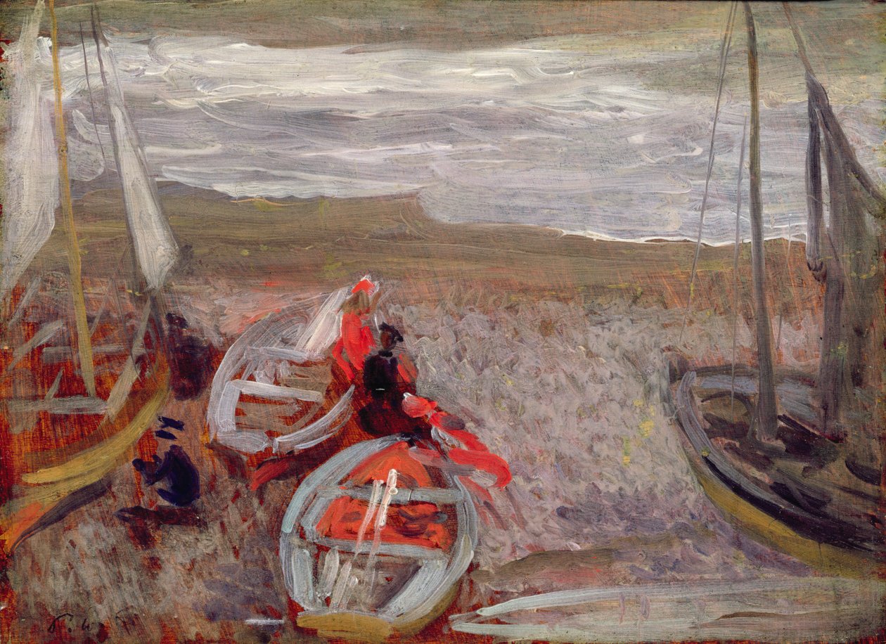 Båter på stranden, Southwold av Philip Wilson Steer