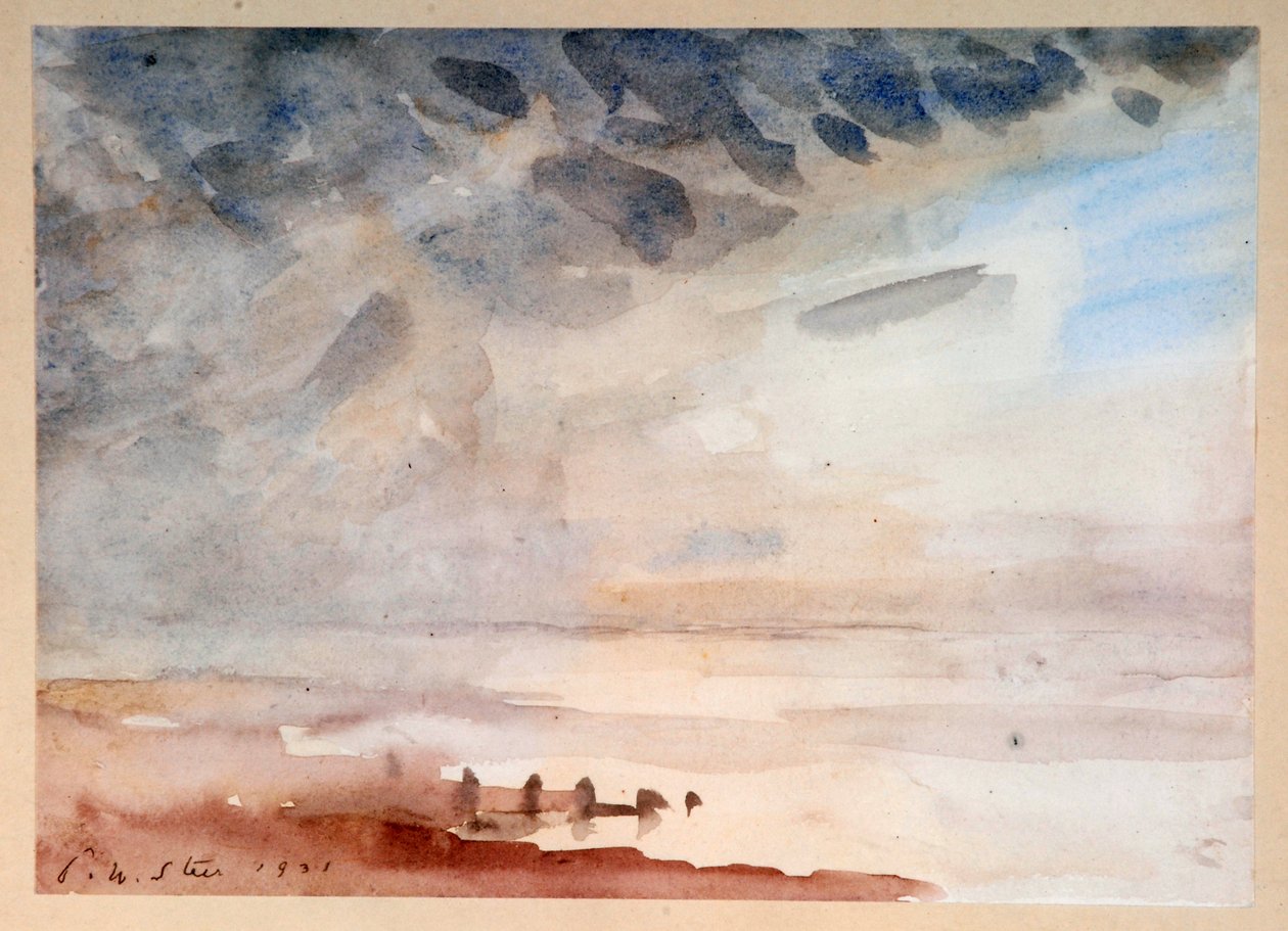 Skyet dag, Whitstable av Philip Wilson Steer