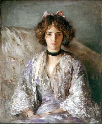 Portrett av frøken Ethel Warwick (olje på lerret) av Philip Wilson Steer