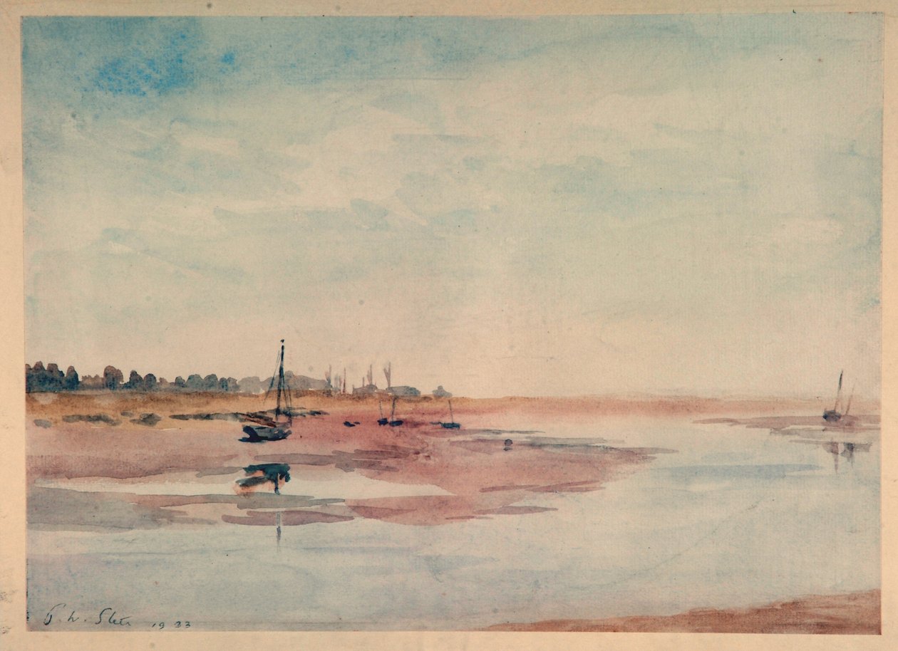 Strandede fiskebåter, Maldon av Philip Wilson Steer