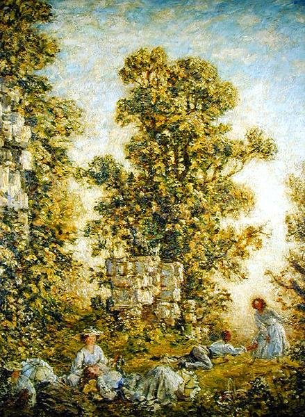 The Picnic, Little Dean (olje på lerret) av Philip Wilson Steer