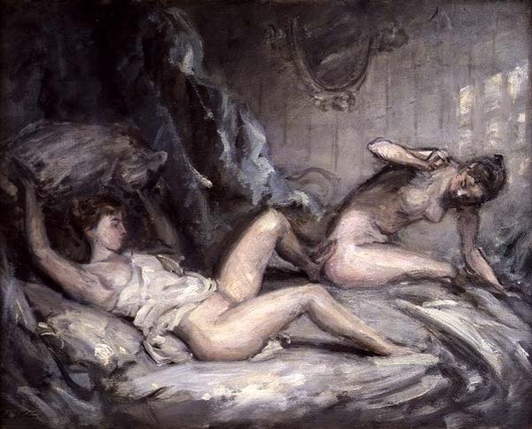 The Pillow Fight (olje på lerret) av Philip Wilson Steer