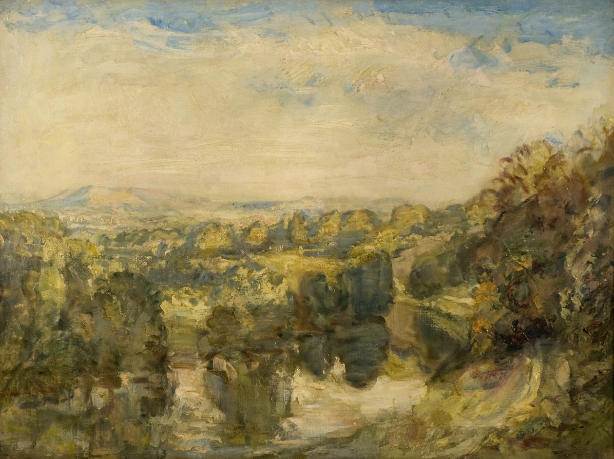 The River Teme, Evening, nær Ludlow - The Clee Hills in the Distance av Philip Wilson Steer