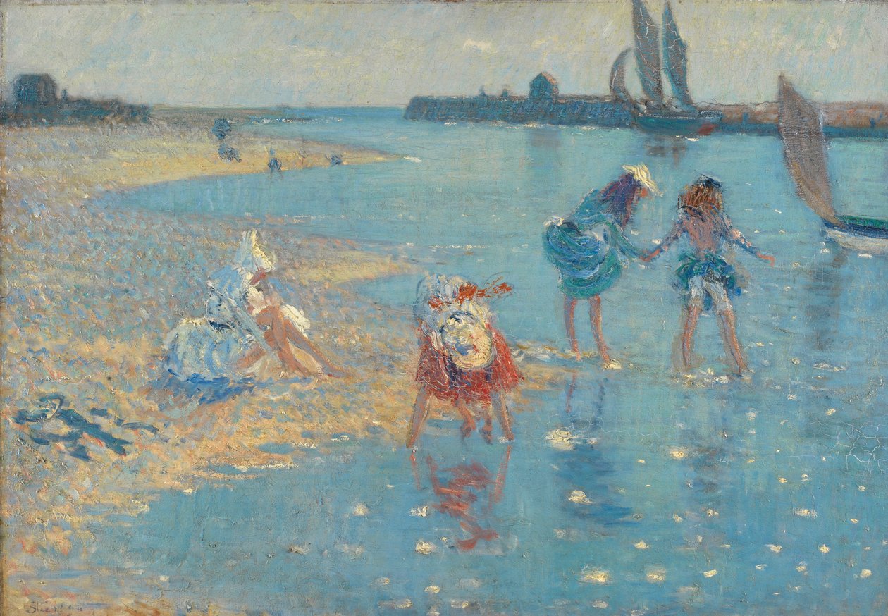 Walberswick, barnepadling, 1891 av Philip Wilson Steer
