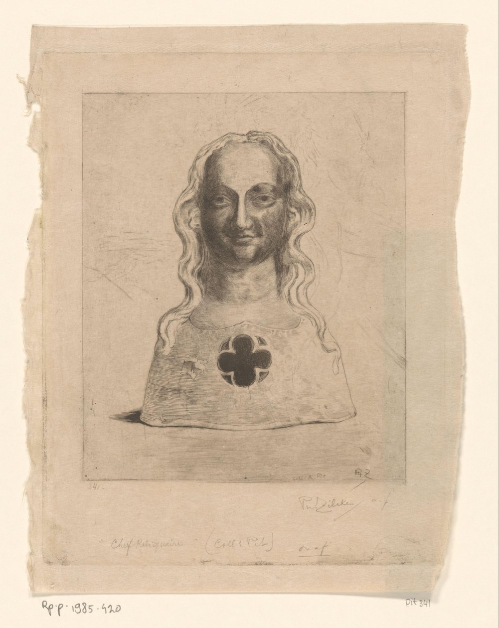 byste av en kvinne Chief Reliquary (original tittel) av Philip Zilcken (signed by artist)