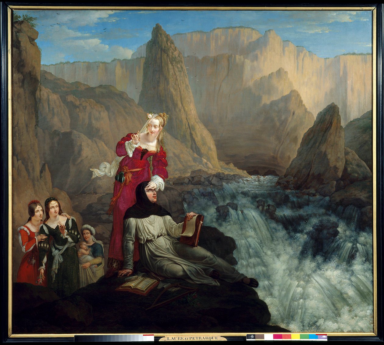 Laure og Petrarque til Fontaine de Vaucluse. Maleri av Philippe Jacques (Philippe Jacques) Van Bree (1786-1871) av Philipe Jacques van Bree