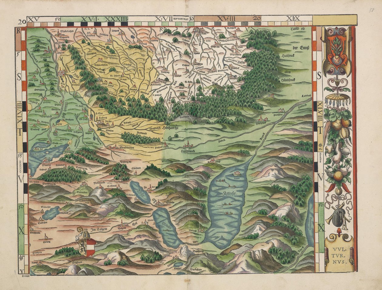 Bayerske countrybord fra 1568 (panel 20) av Philipp Apian