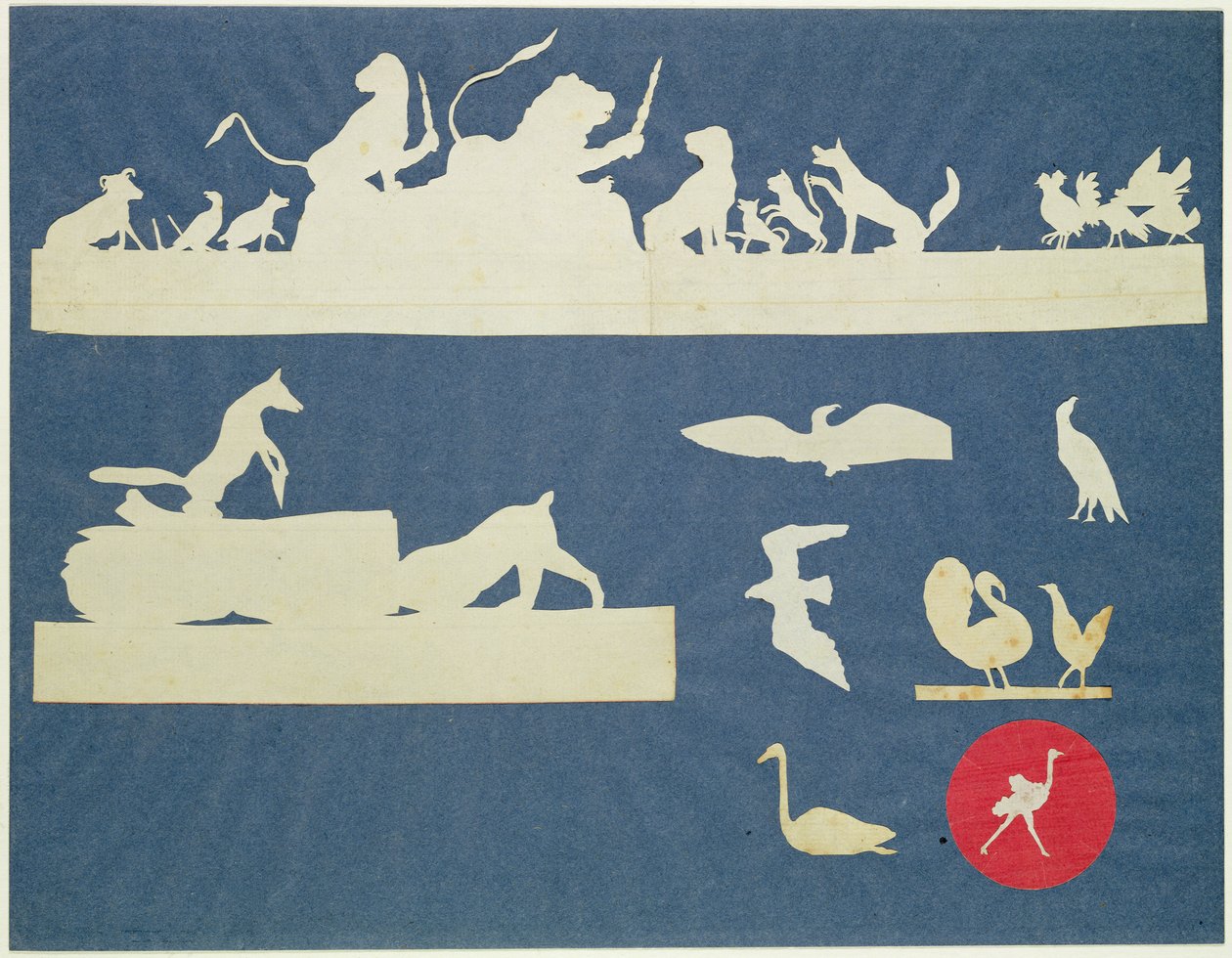 Dyrescener (collage på papir) av Philipp Otto Runge