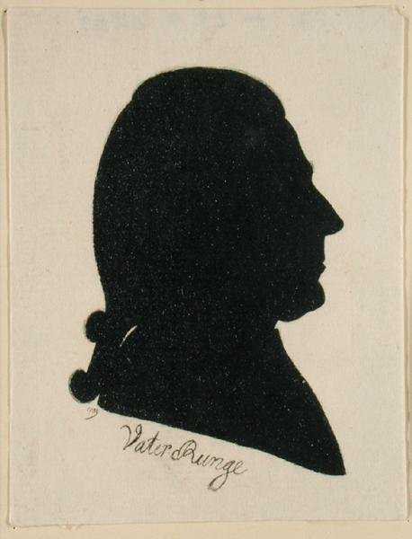 Daniel Nicolaus Runge (far Runge), 1789 (indisk blekk på papir) av Philipp Otto Runge