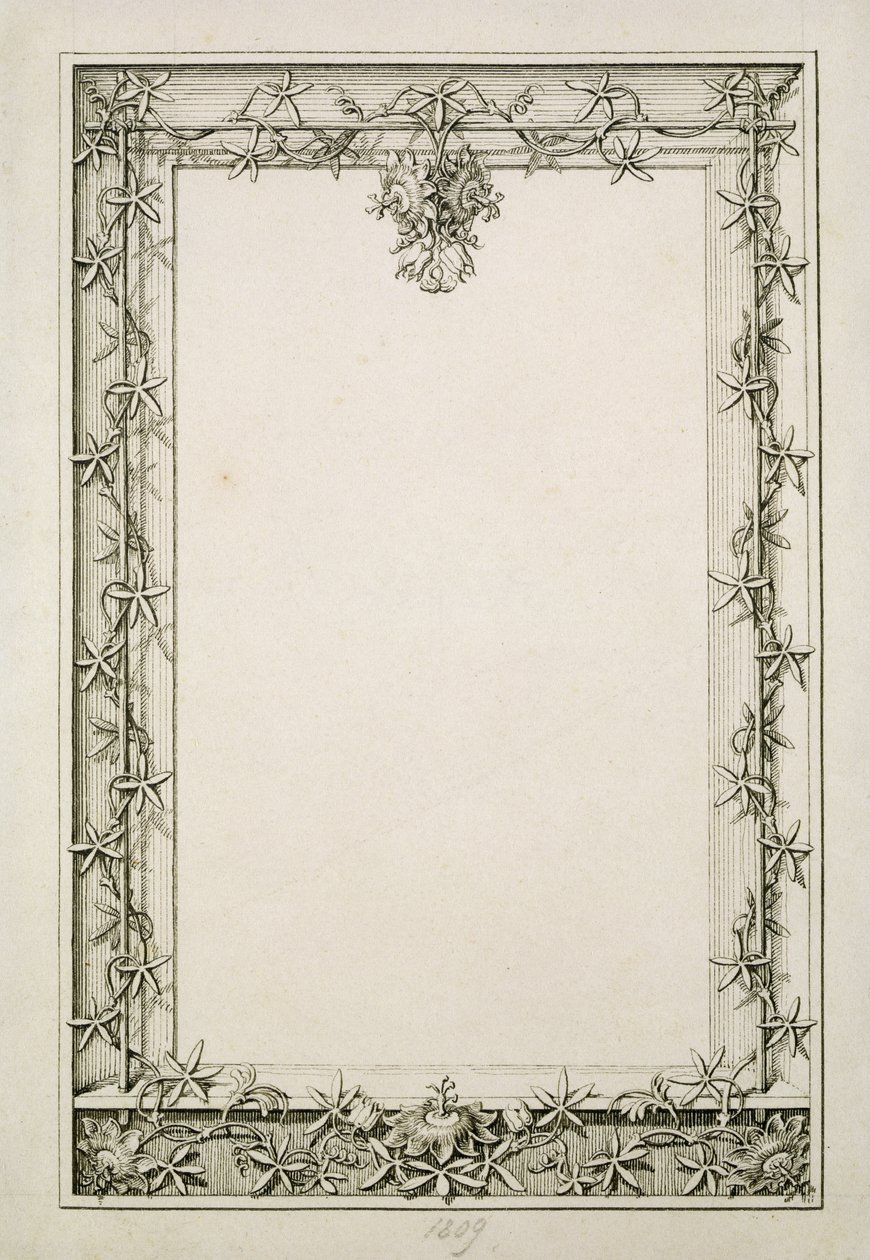 Dekorativ kant, 1809 (penn og blekk på papir) av Philipp Otto Runge