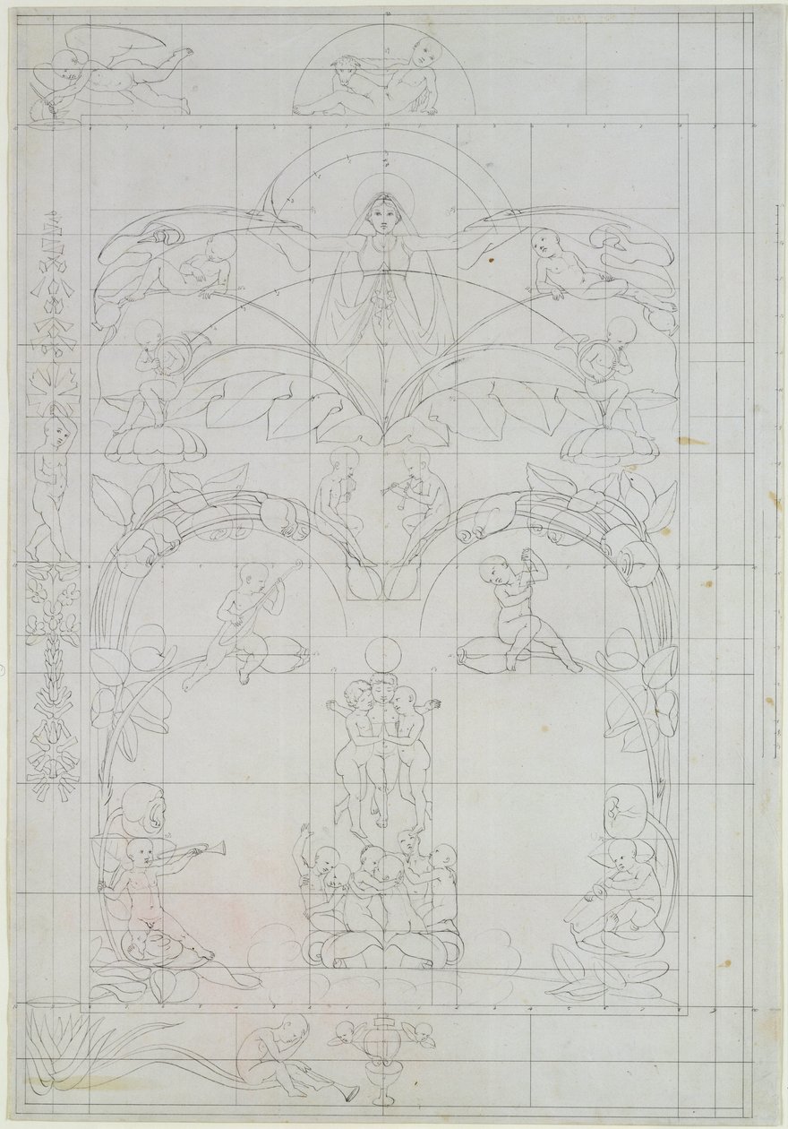 Kveld, 1803 (blyant og vask på papir) av Philipp Otto Runge
